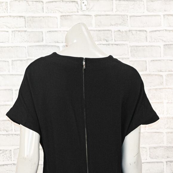 APIECE APART V-neck cap sleeve Dress Black wool blend size 2 - Picture 12 of 12